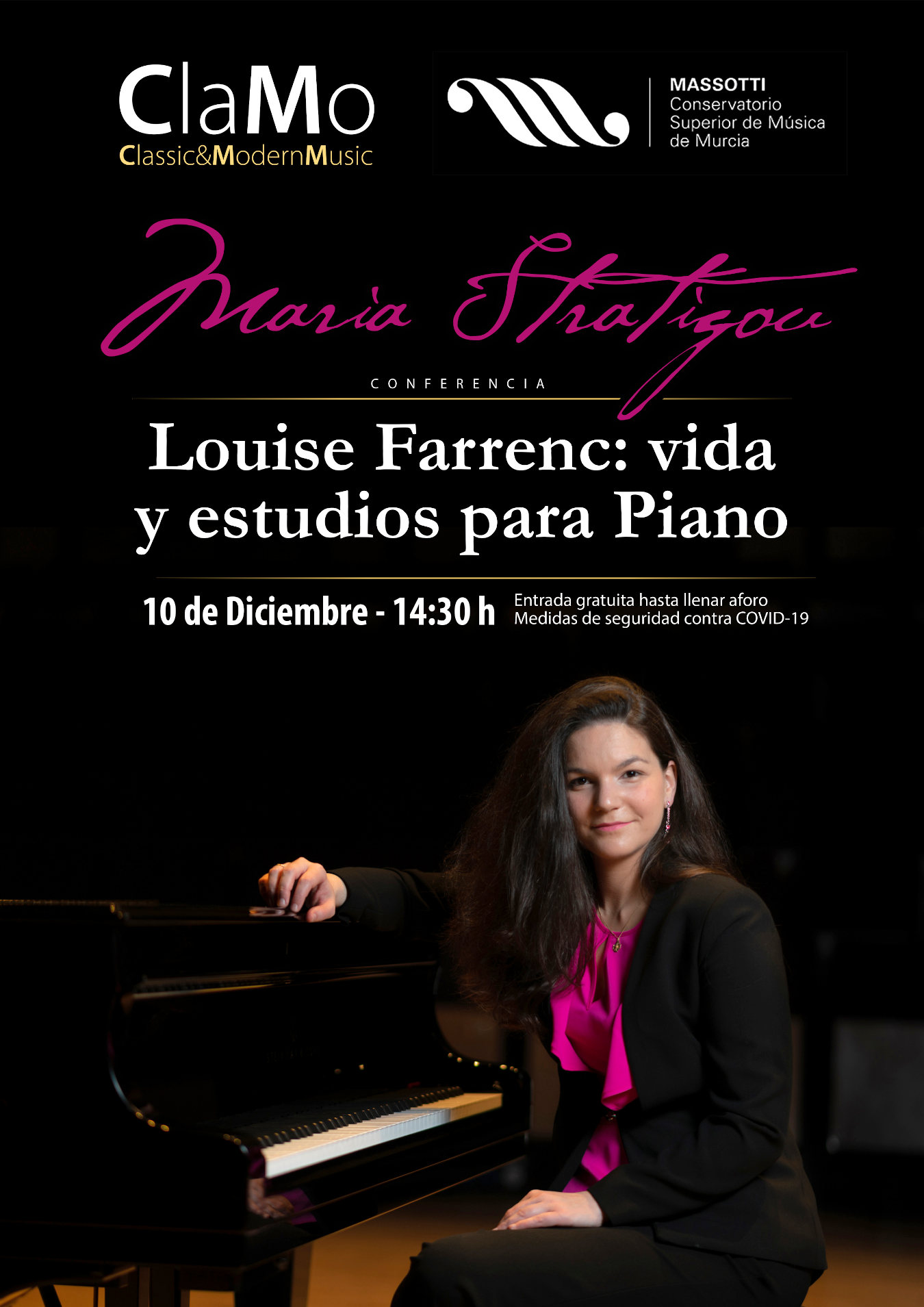 Conferencia de Maria Stratigou: “Louise Farrenc: vida y estudios para piano” en Murcia
