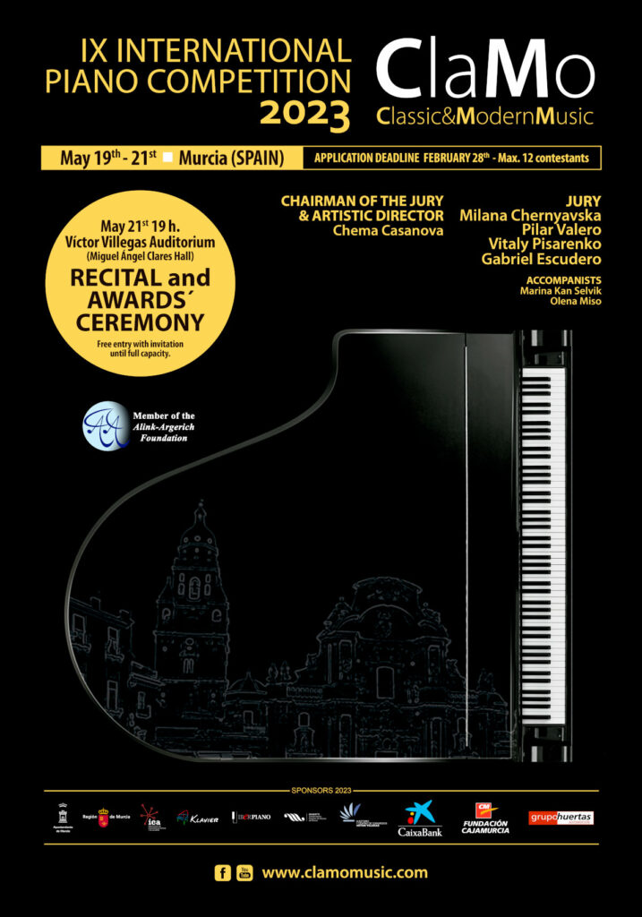 IX Edición del Concurso Internacional de Piano Clamo Music Región de Murcia 2023