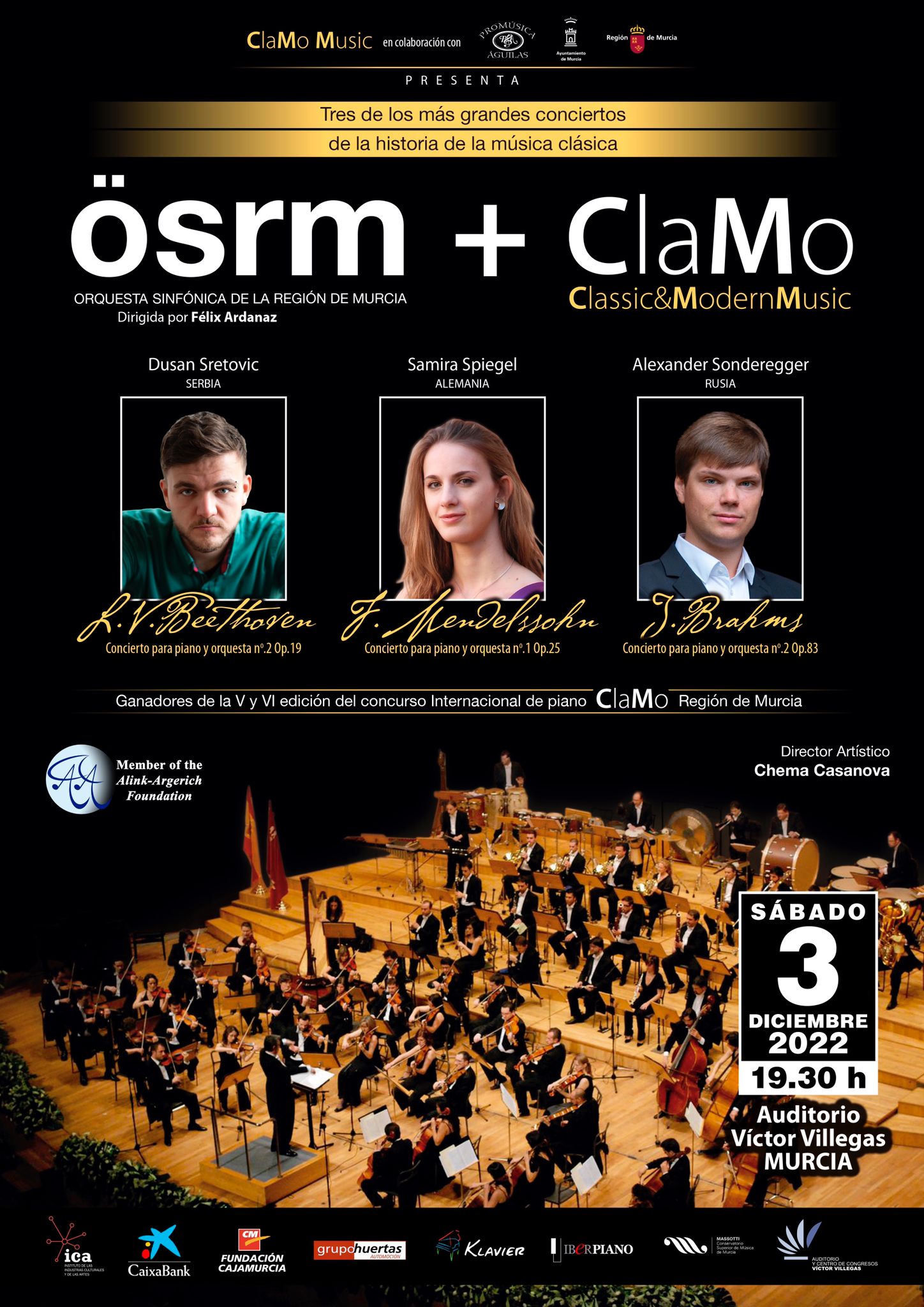 Concierto Piano Murcia OSRM Clamo Music 2022