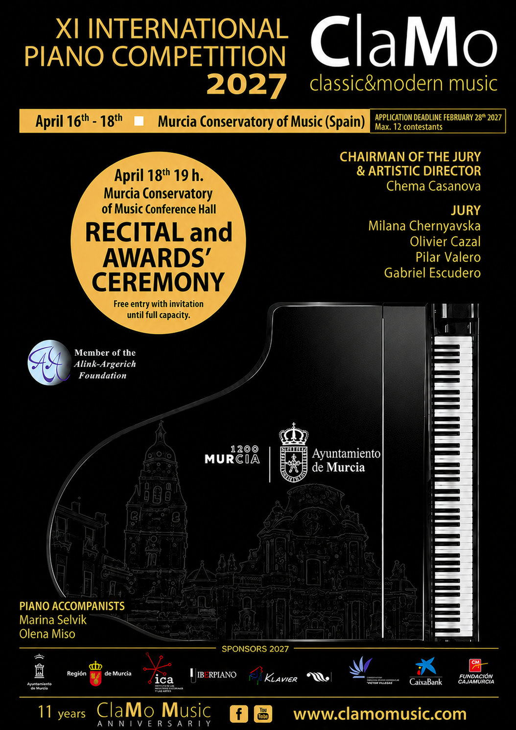Concierto Orquesta Sinfónica Murcia y Pianistas ClaMo Music - 22 de Diciembre 2025