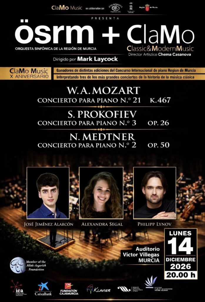 Concierto de piano en Murcia el 14 de diciembre de 2026 - Clamo Music